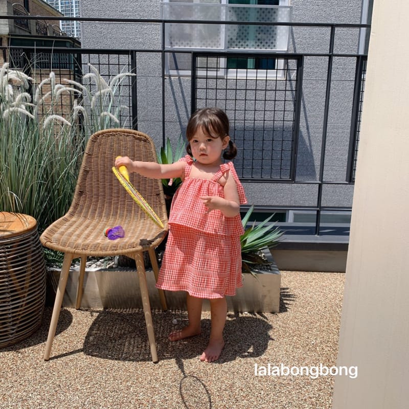 LALABONGBONG - Korean Children Fashion - #Kfashion4kids - Cancan Check One-piece - 6