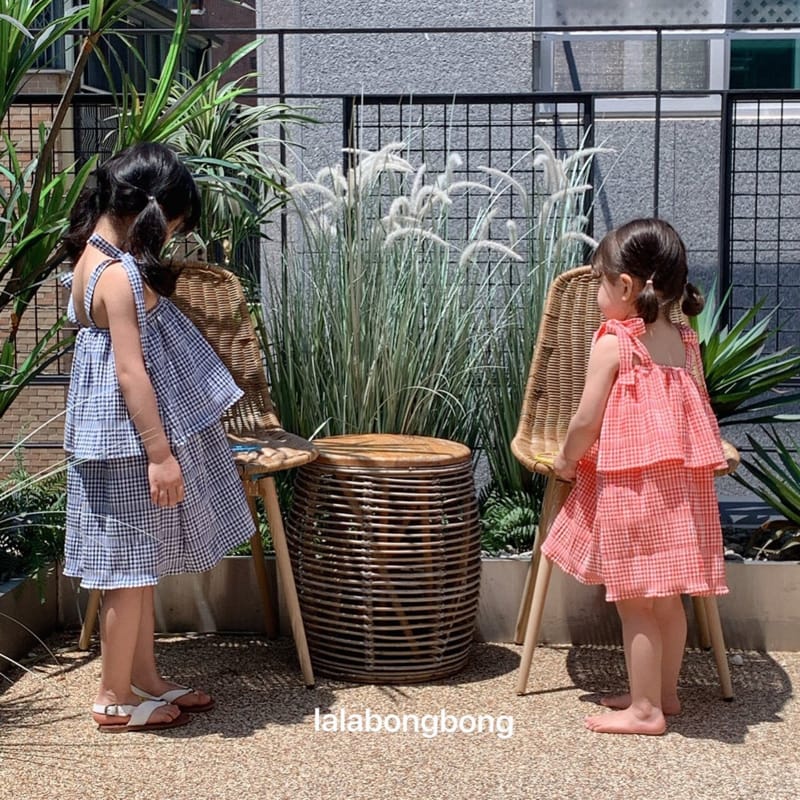 LALABONGBONG - Korean Children Fashion - #Kfashion4kids - Cancan Check One-piece - 7