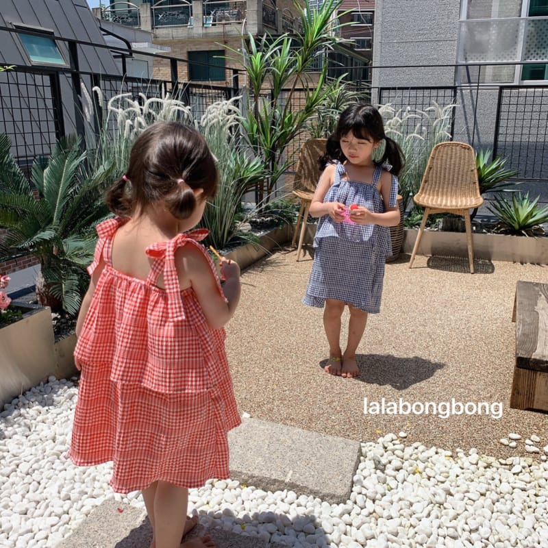 LALABONGBONG - Korean Children Fashion - #Kfashion4kids - Cancan Check One-piece - 8