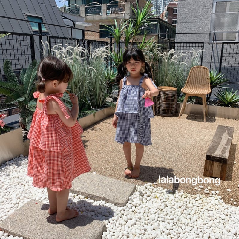 LALABONGBONG - Korean Children Fashion - #Kfashion4kids - Cancan Check One-piece - 9