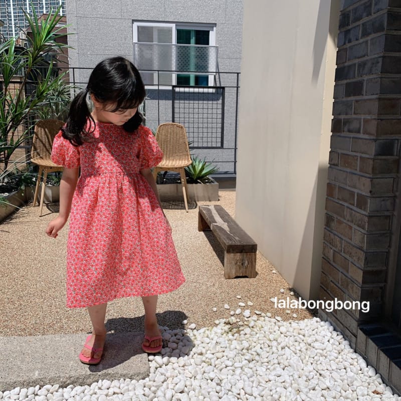 LALABONGBONG - Korean Children Fashion - #Kfashion4kids - Margaret Flower One-piece - 10