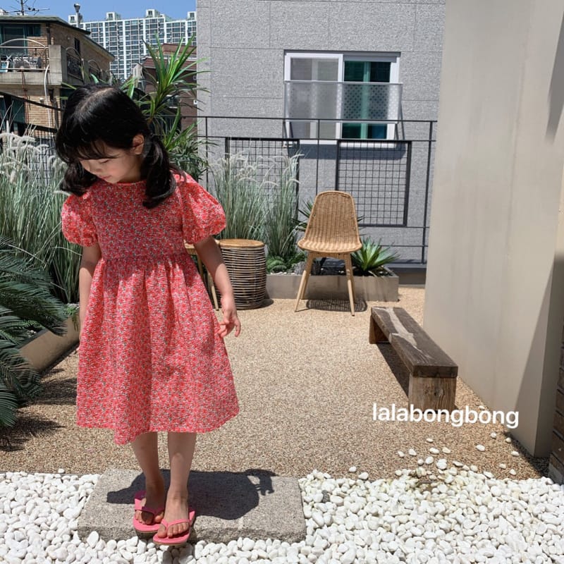 LALABONGBONG - Korean Children Fashion - #Kfashion4kids - Margaret Flower One-piece - 11