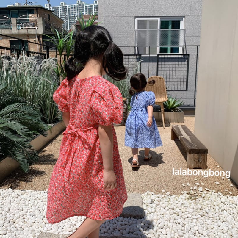 LALABONGBONG - Korean Children Fashion - #Kfashion4kids - Margaret Flower One-piece - 12