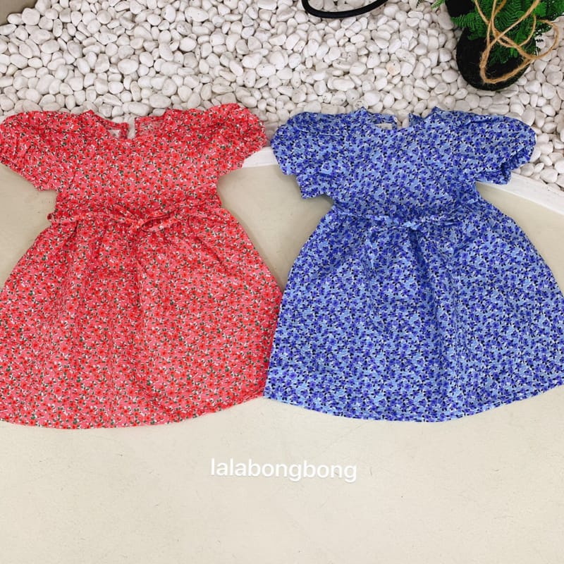 LALABONGBONG - Korean Children Fashion - #Kfashion4kids - Margaret Flower One-piece - 2