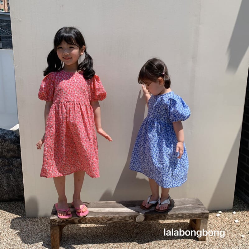 LALABONGBONG - Korean Children Fashion - #Kfashion4kids - Margaret Flower One-piece - 7