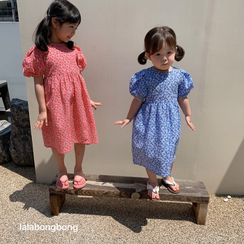 LALABONGBONG - Korean Children Fashion - #Kfashion4kids - Margaret Flower One-piece - 8