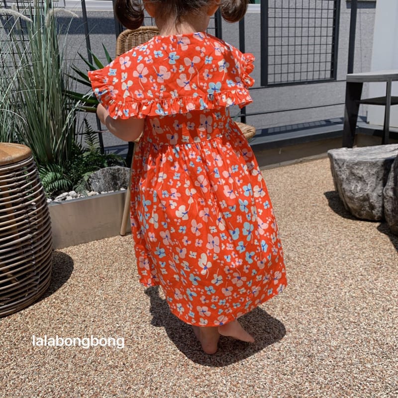 LALABONGBONG - Korean Children Fashion - #Kfashion4kids - Collar Flower One-piece - 11