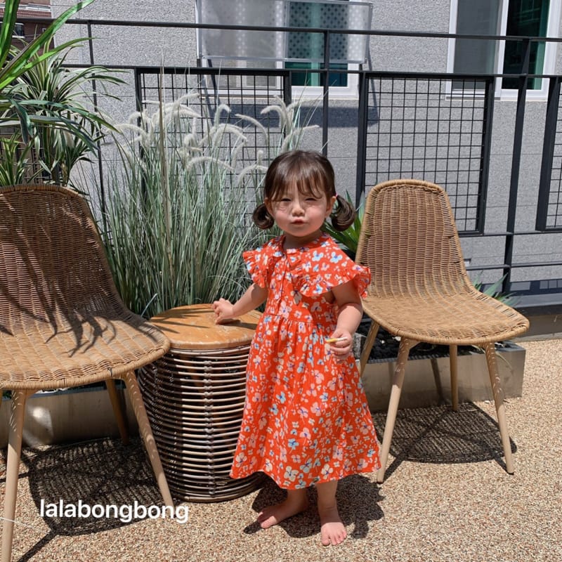 LALABONGBONG - Korean Children Fashion - #Kfashion4kids - Collar Flower One-piece - 9
