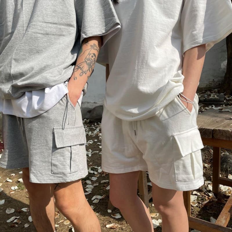 LE REVE - Korean Children Fashion - #Kfashion4kids - Washing Cargo Tery Shorts - 5