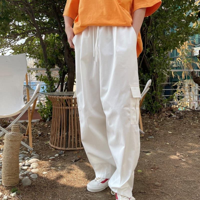LE REVE - Korean Children Fashion - #Kfashion4kids - Balloone Wide Cargo Pants - 2