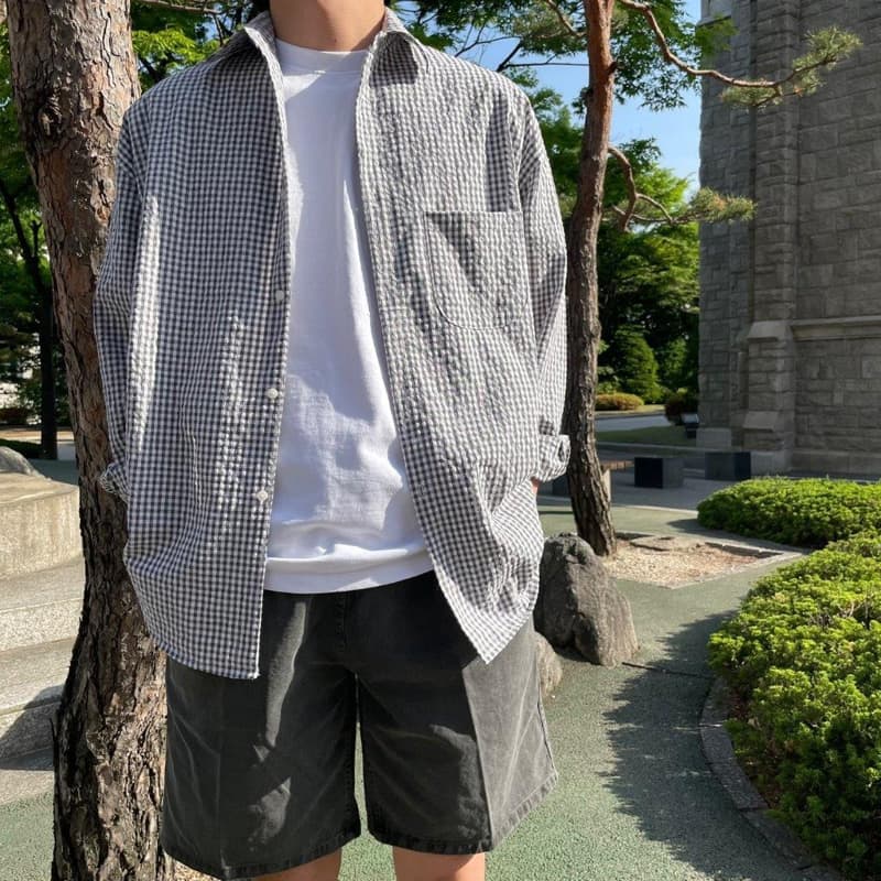 LE REVE - Korean Children Fashion - #Kfashion4kids - Mario Check Shirt - 5