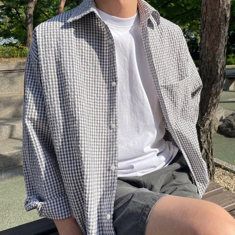 LE REVE - Korean Children Fashion - #Kfashion4kids - Mario Check Shirt - 7