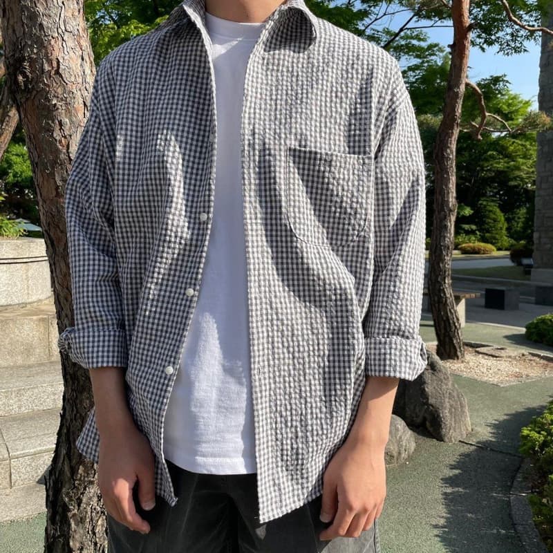 LE REVE - Korean Children Fashion - #Kfashion4kids - Mario Check Shirt - 9