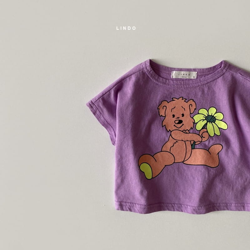 LINDO - Korean Children Fashion - #Kfashion4kids - Flower Bear Tee - 6