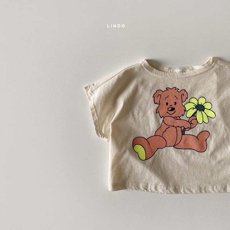 LINDO - Korean Children Fashion - #Kfashion4kids - Flower Bear Tee - 8