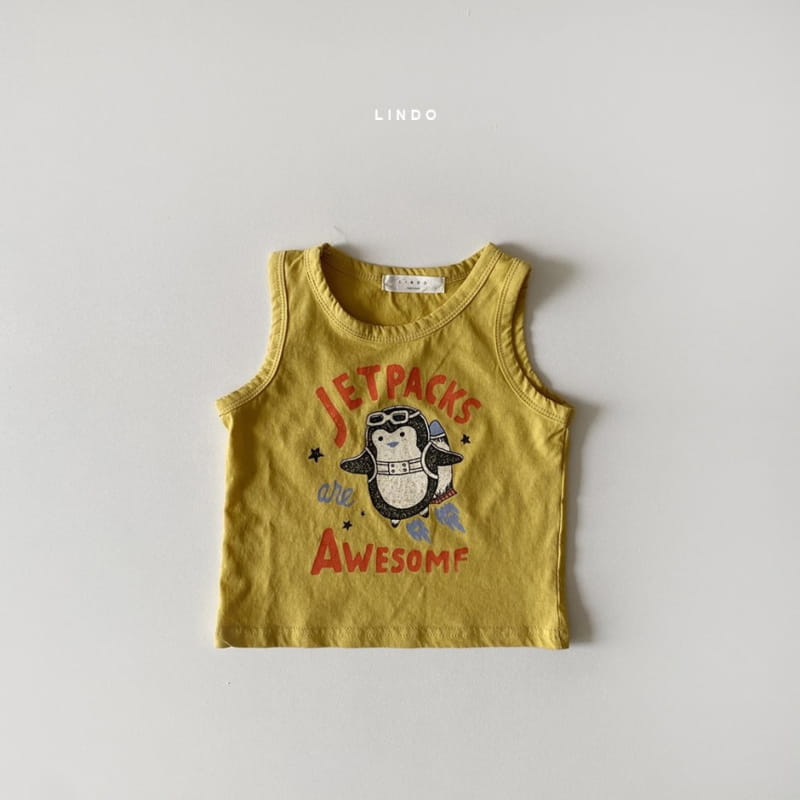 LINDO - Korean Children Fashion - #Kfashion4kids - Space Penguin Sleeveless Tee - 2