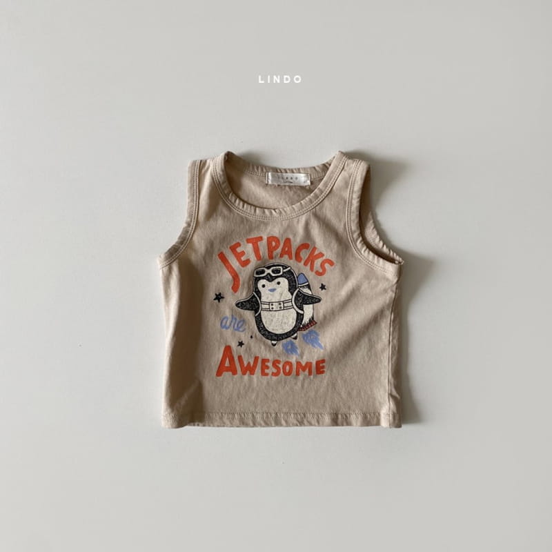 LINDO - Korean Children Fashion - #Kfashion4kids - Space Penguin Sleeveless Tee - 3