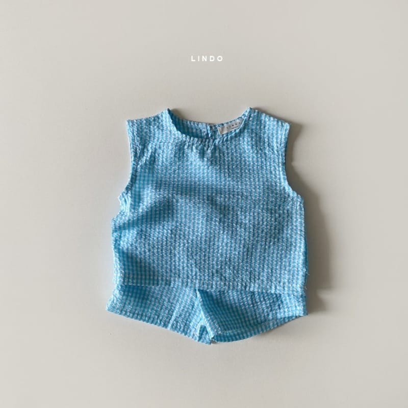 LINDO - Korean Children Fashion - #Kfashion4kids - Check Mi Top Bottom Set - 4