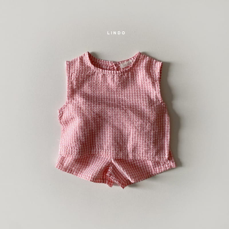 LINDO - Korean Children Fashion - #Kfashion4kids - Check Mi Top Bottom Set - 9