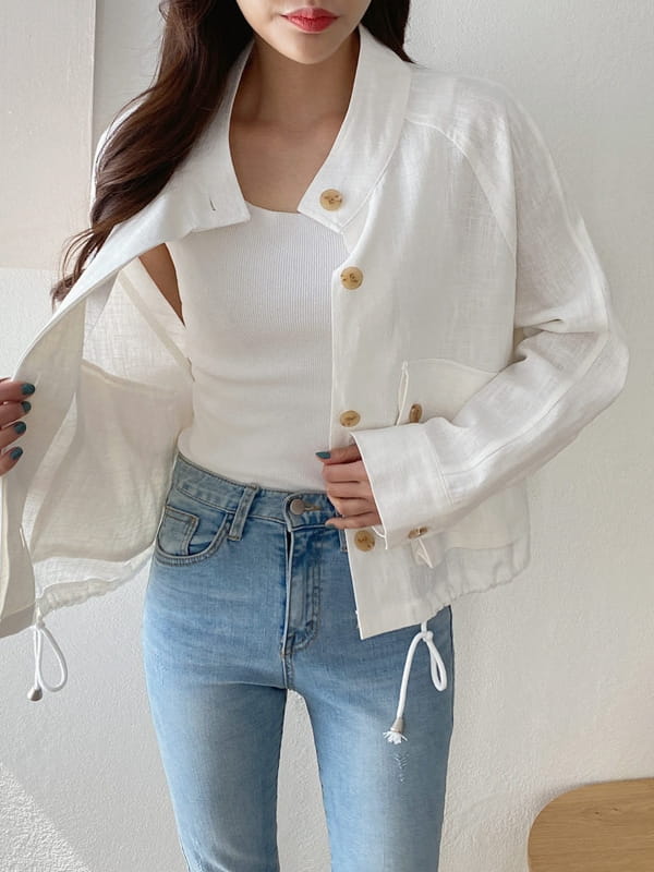 LOUISA - Korean Children Fashion - #Kfashion4kids - Siry Linen Jacket