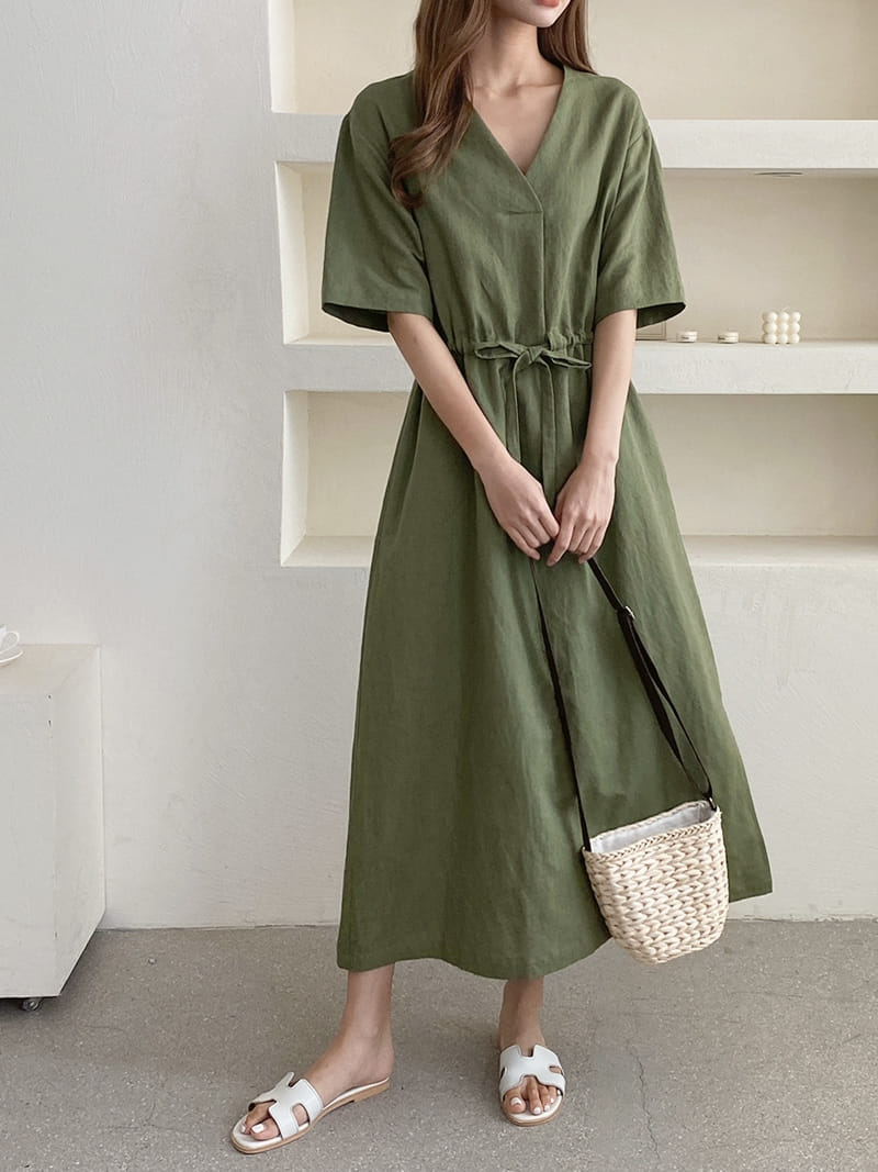 LOUISA - Korean Children Fashion - #Kfashion4kids - Mac La Linen One-piece - 2