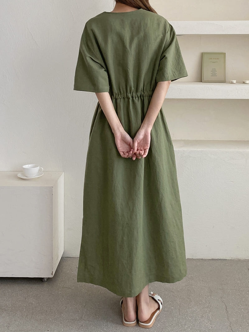 LOUISA - Korean Children Fashion - #Kfashion4kids - Mac La Linen One-piece - 3