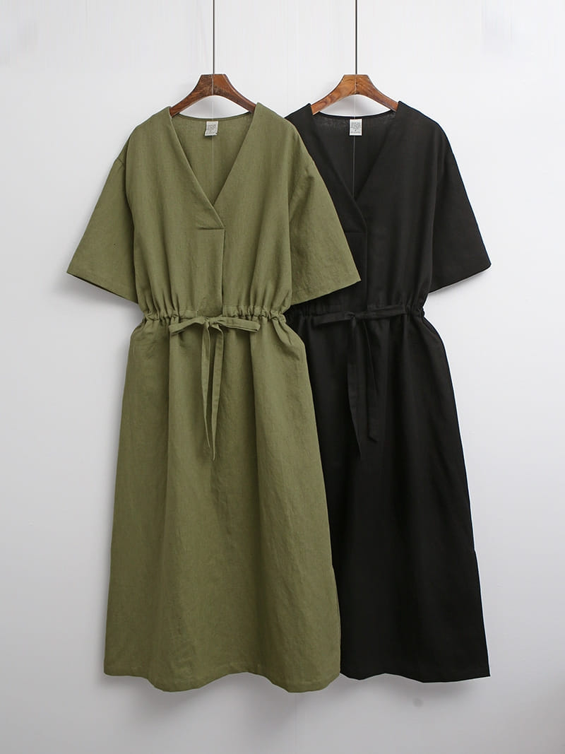 LOUISA - Korean Children Fashion - #Kfashion4kids - Mac La Linen One-piece - 4
