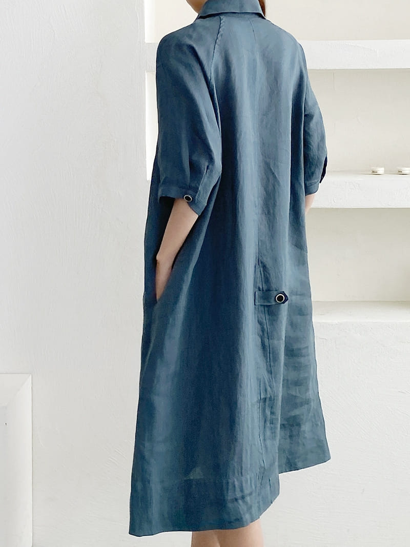LOUISA - Korean Children Fashion - #Kfashion4kids - Donna a Linen One-piece - 2