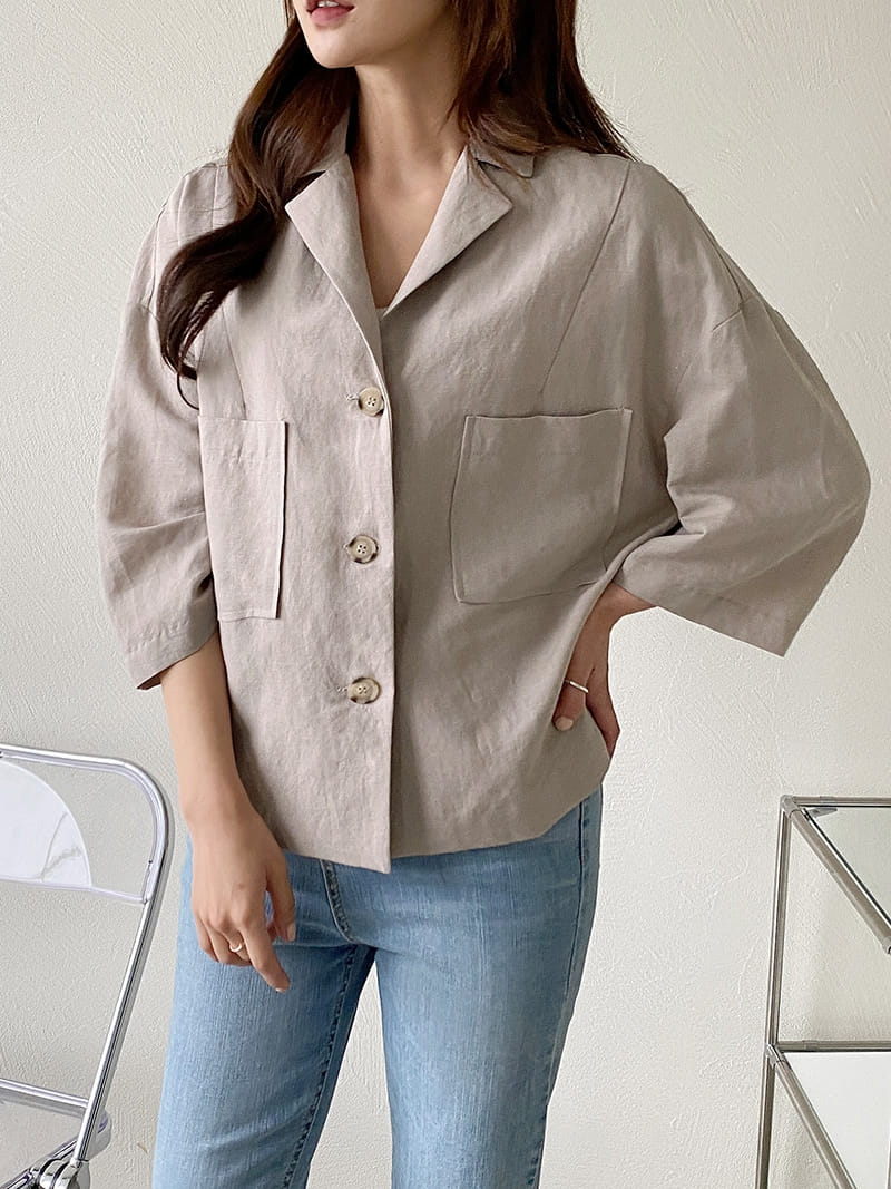LOUISA - Korean Children Fashion - #Kfashion4kids - De An Linen Jacket - 2