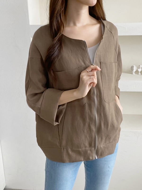 LOUISA - Korean Children Fashion - #Kfashion4kids - De Linen Jacket - 2
