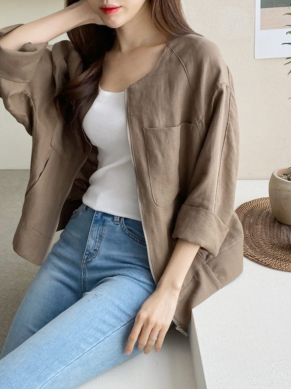 LOUISA - Korean Children Fashion - #Kfashion4kids - De Linen Jacket - 3