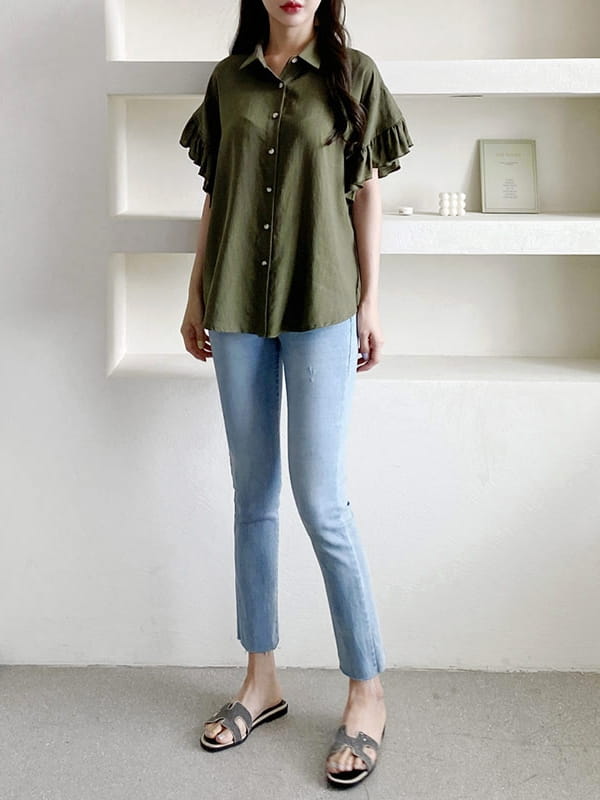 LOUISA - Korean Children Fashion - #Kfashion4kids - Gi Frill Blouse - 2