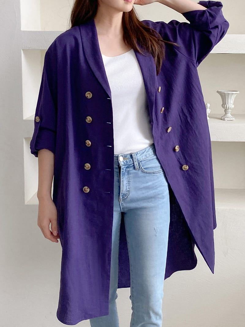 LOUISA - Korean Children Fashion - #Kfashion4kids - Al Linen Jacket One-piece
