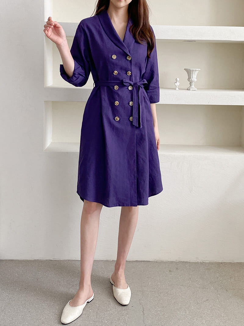 LOUISA - Korean Children Fashion - #Kfashion4kids - Al Linen Jacket One-piece - 3