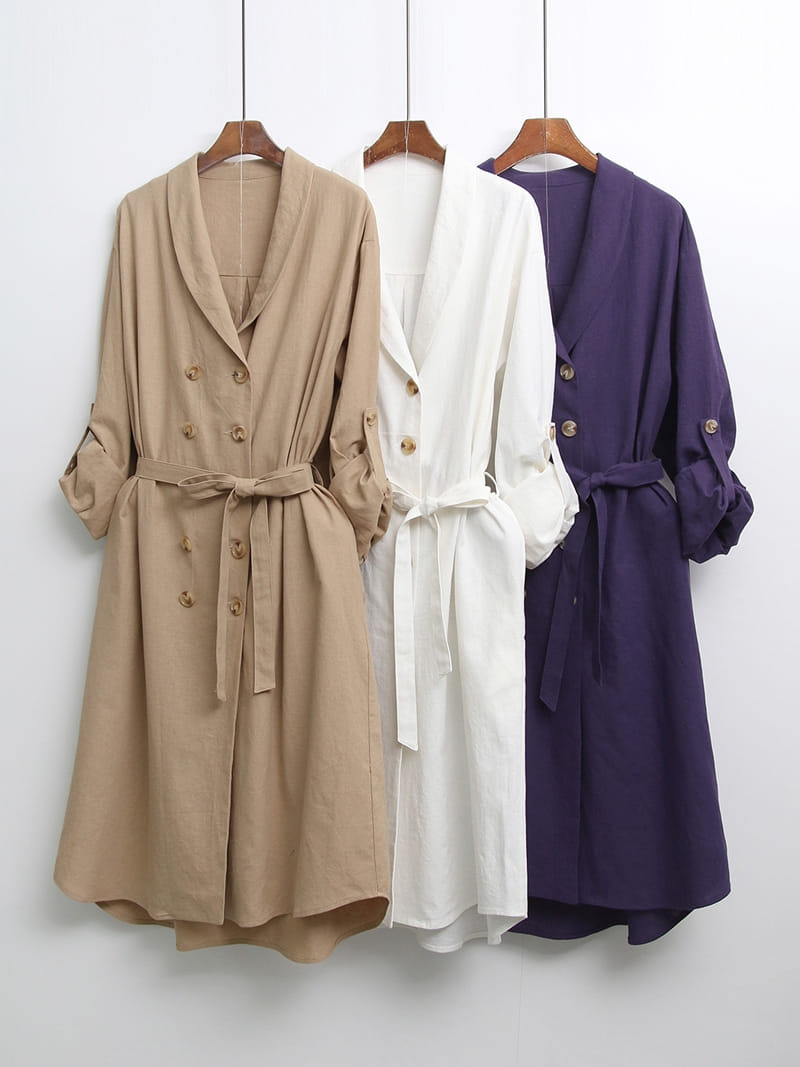 LOUISA - Korean Children Fashion - #Kfashion4kids - Al Linen Jacket One-piece - 4