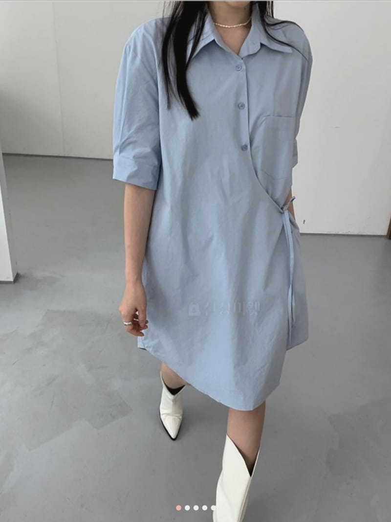 LOUNGE VERA - Korean Children Fashion - #Kfashion4kids - Shirt Wrap One-piece