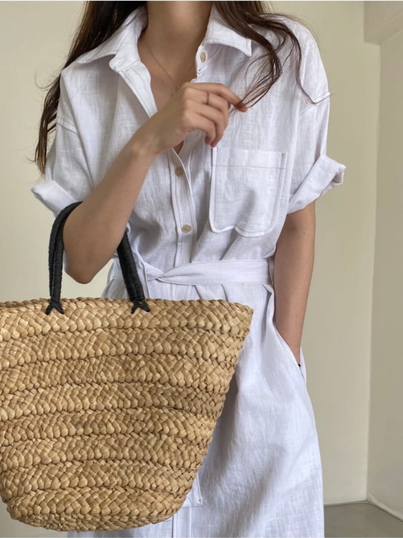 LOUNGE VERA - Korean Children Fashion - #Kfashion4kids - Linen 100 Shirt One-piece - 3