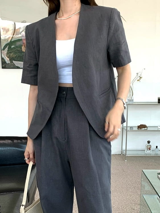 LOUNGE VERA - Korean Children Fashion - #Kfashion4kids - Louie Linen Jacket - 4