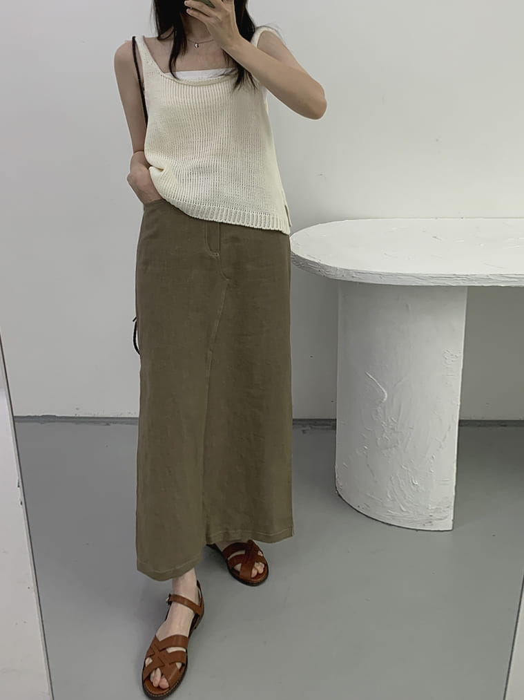 LOUNGE VERA - Korean Children Fashion - #Kfashion4kids - Coni Linen Skirt - 3