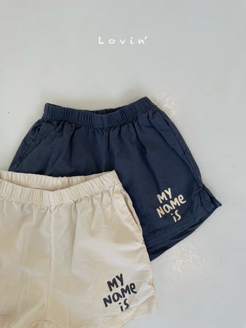LOVIN - Korean Children Fashion - #Kfashion4kids - Name Shorts