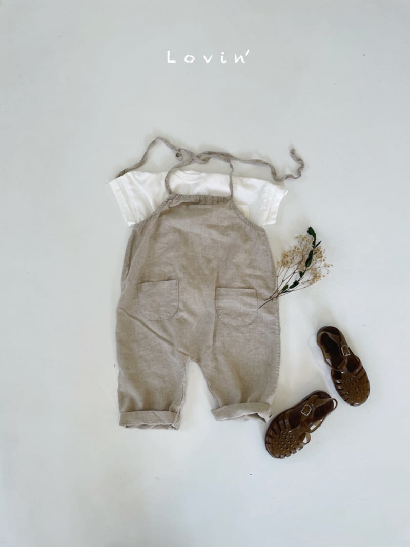 LOVIN - Korean Children Fashion - #Kfashion4kids - String Dngarees Shorts - 4