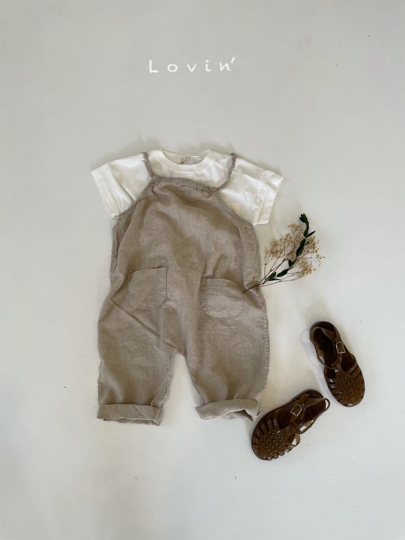 LOVIN - Korean Children Fashion - #Kfashion4kids - String Dngarees Shorts - 5