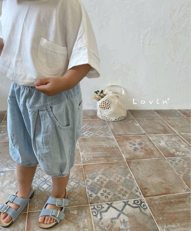 LOVIN - Korean Children Fashion - #Kfashion4kids - Capri Denim Shorts
