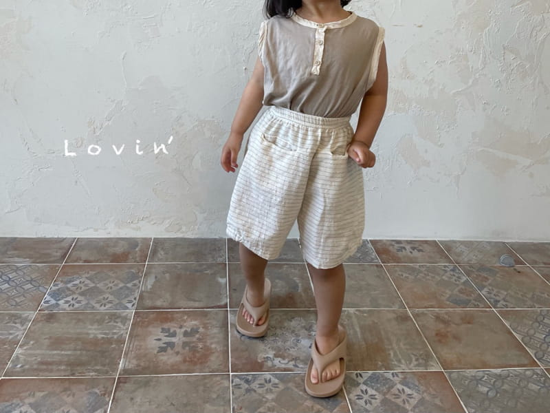LOVIN - Korean Children Fashion - #Kfashion4kids - Stripes Pocket Shorts - 4