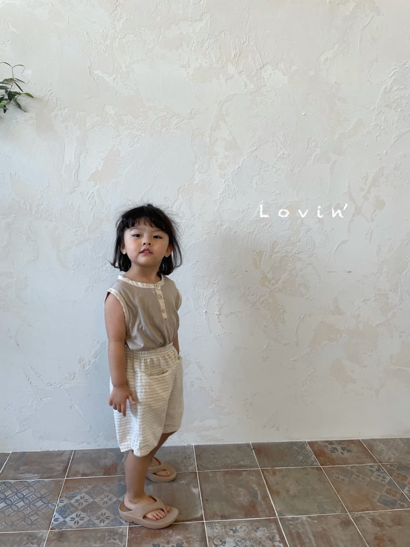LOVIN - Korean Children Fashion - #Kfashion4kids - Stripes Pocket Shorts - 6