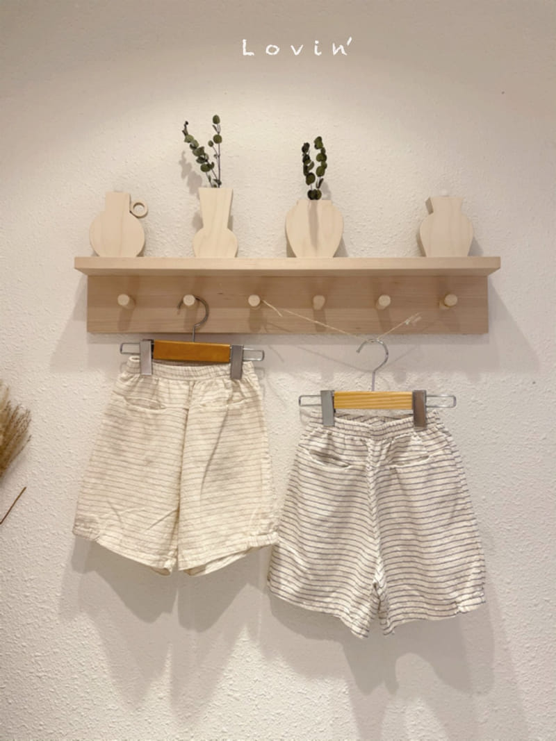 LOVIN - Korean Children Fashion - #Kfashion4kids - Stripes Pocket Shorts - 8