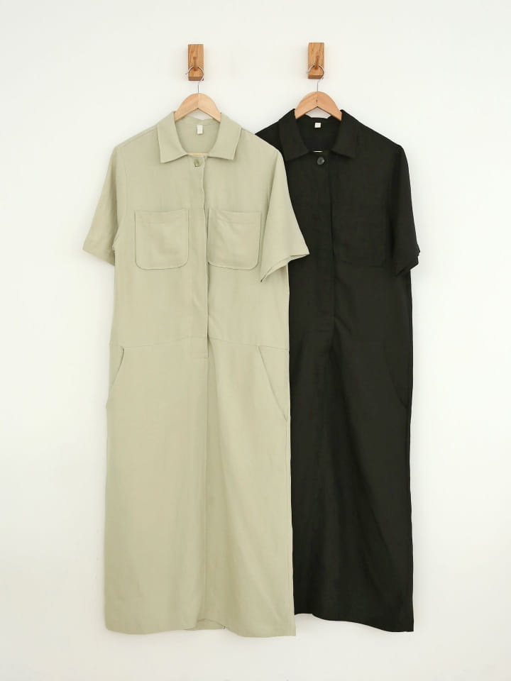 LOWELL - Korean Children Fashion - #Kfashion4kids - Mono Pocket One-piece - 4
