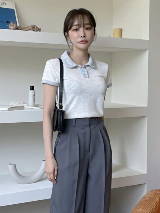 LOWELL - Korean Children Fashion - #Kfashion4kids - Love It Collar Tee
