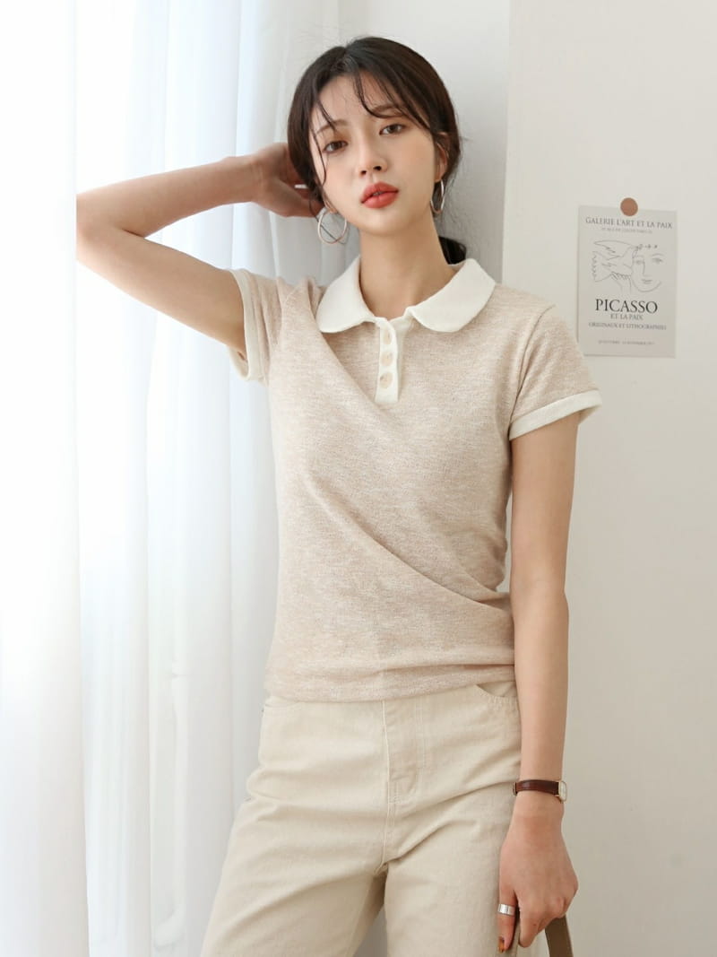LOWELL - Korean Children Fashion - #Kfashion4kids - Love It Collar Tee - 3