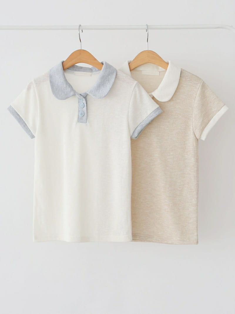 LOWELL - Korean Children Fashion - #Kfashion4kids - Love It Collar Tee - 4